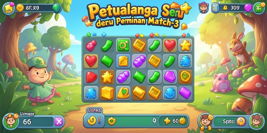 Gameplay seru dan menantang dari 6RT dalam genre Match-3.