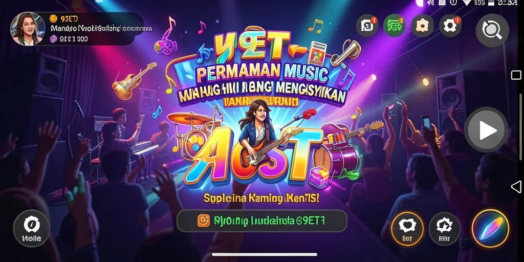 Tampilan menarik gameplay musik di 9ET.