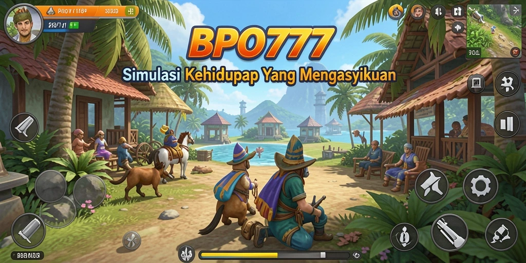 Tampilan gameplay menarik dari BPO777 yang menunjukkan interaksi karakter.