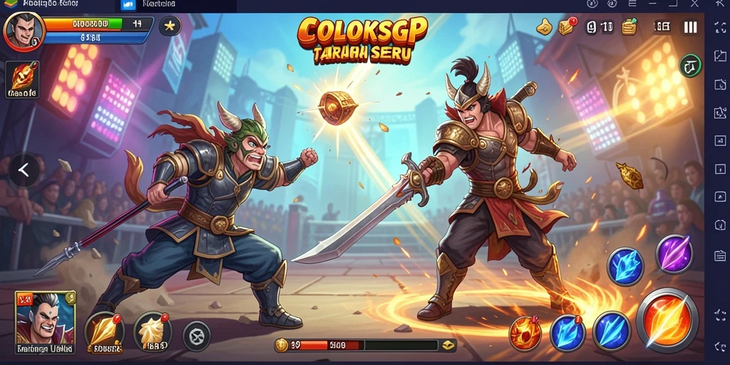 Tangkapan layar COLOKSGP yang menunjukkan aksi pertarungan mendebarkan.
