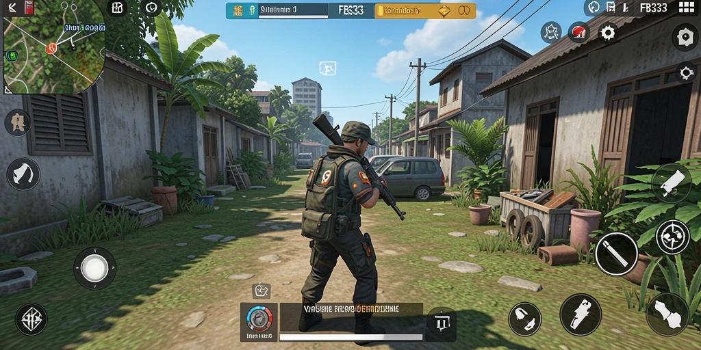 Tampilan gameplay FB333 yang menampilkan simulasi kehidupan yang realistis.