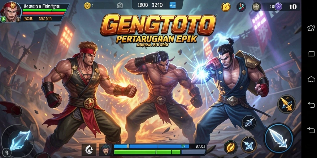 Tampilan gameplay GENGTOTO yang mendebarkan di arena pertarungan.