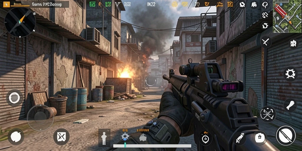 Screenshot gameplay <strong>IN22</strong> menampilkan aksi TPS yang mendebarkan.