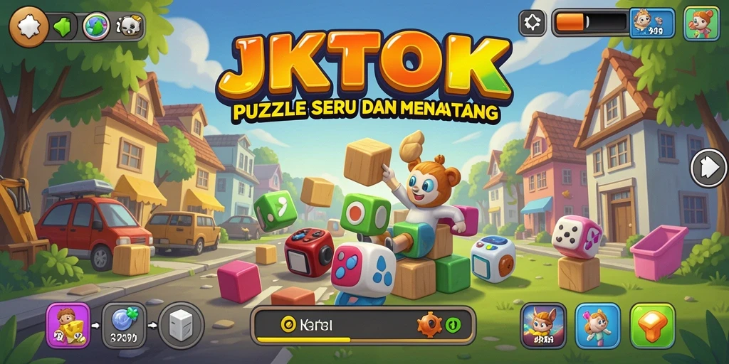 Gameplay JKTOK yang menantang dan penuh warna.