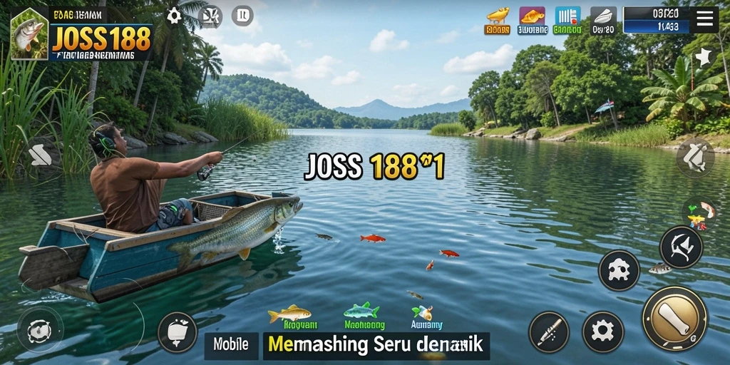 Tampilan gameplay seru di JOSS188 dengan aksi memancing yang mendebarkan.