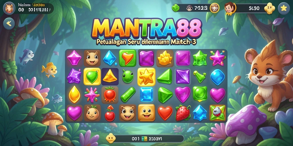Tangkapan layar gameplay MANTRA88 yang penuh warna dan seru.