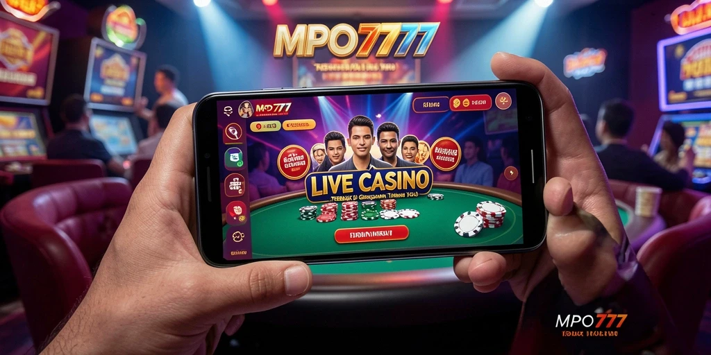 Tampilan antarmuka menarik dari game Live Casino MPO777.