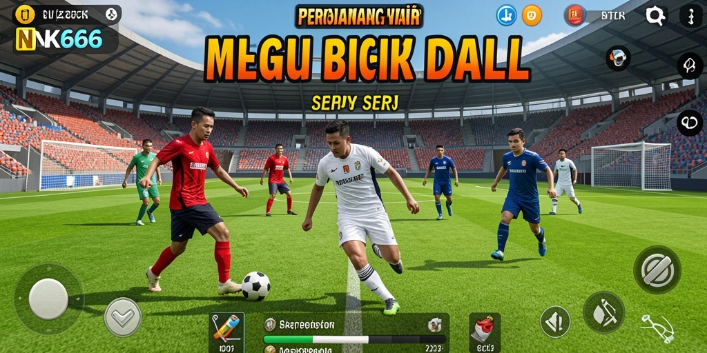 Tampilan gameplay <strong>NK666</strong> yang mendebarkan dan penuh aksi sepak bola.