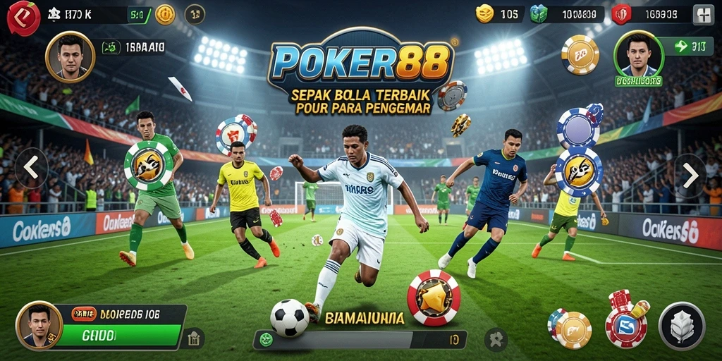 Tampilan visual menakjubkan dari gameplay sepak bola POKER88.