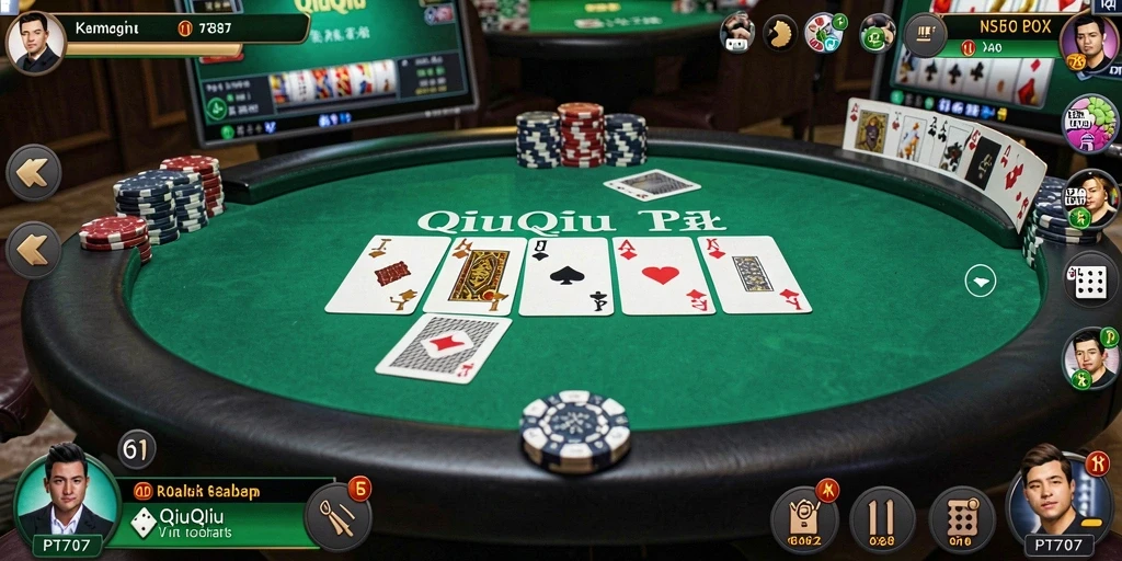 Tampilan gameplay seru QiuQiu di PT707.