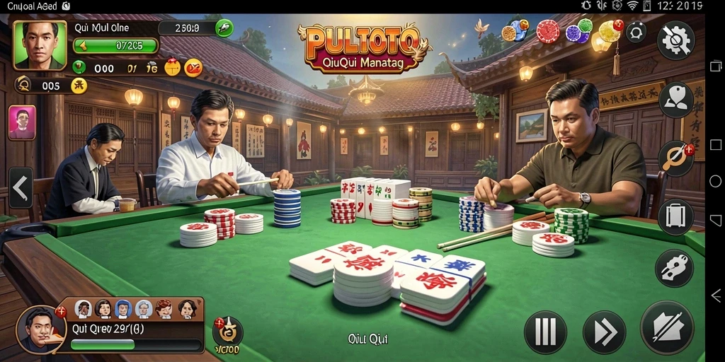 Tampilan gameplay seru di PULITOTO saat bermain QiuQiu.