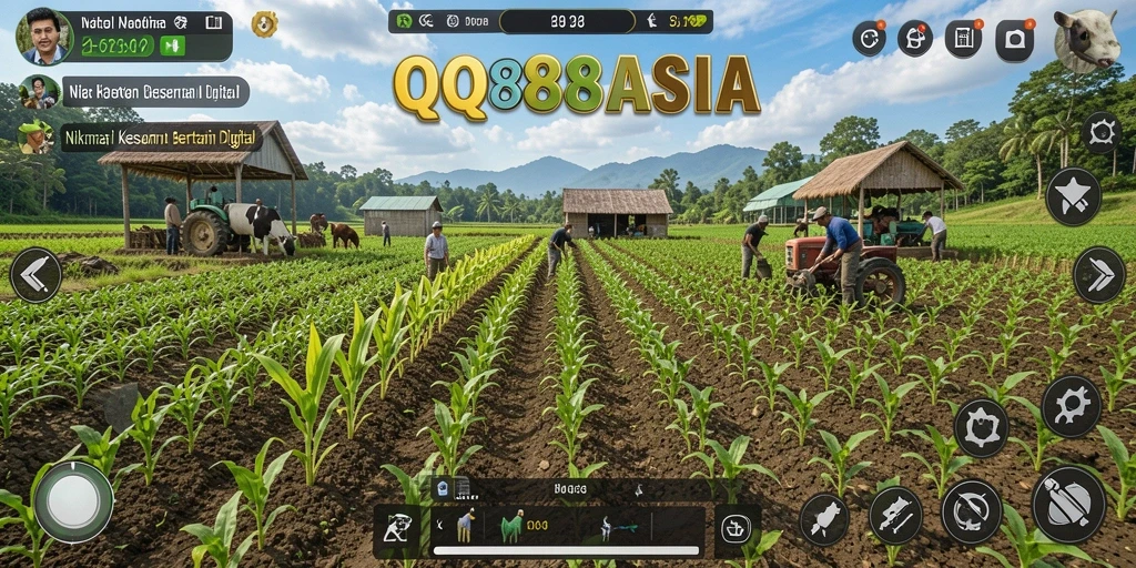 Tangkapan layar menampilkan gameplay pertanian yang dinamis dan menyenangkan.