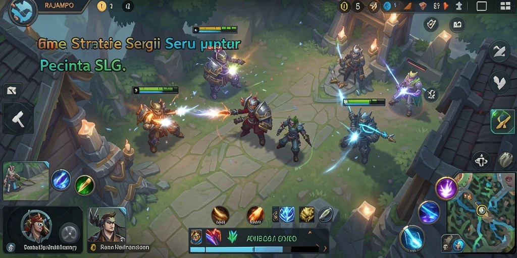 Gameplay menarik RAJAMPO dengan strategi SLG yang mendalam.