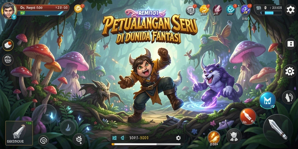 Tangkapan layar dari gameplay REMI101 dengan suasana petualangan yang mendebarkan.