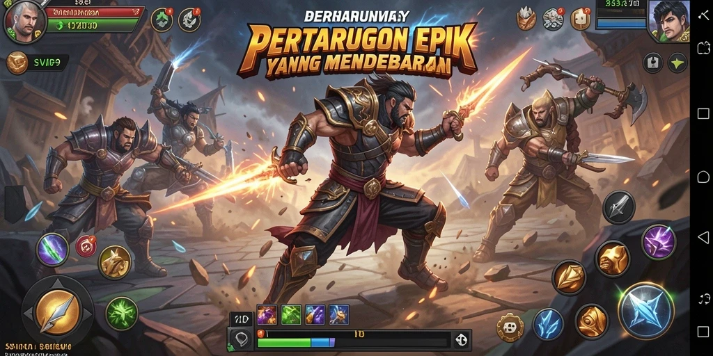 Screenshot gameplay SVIP9 menunjukkan aksi pertarungan yang intens dan menarik.
