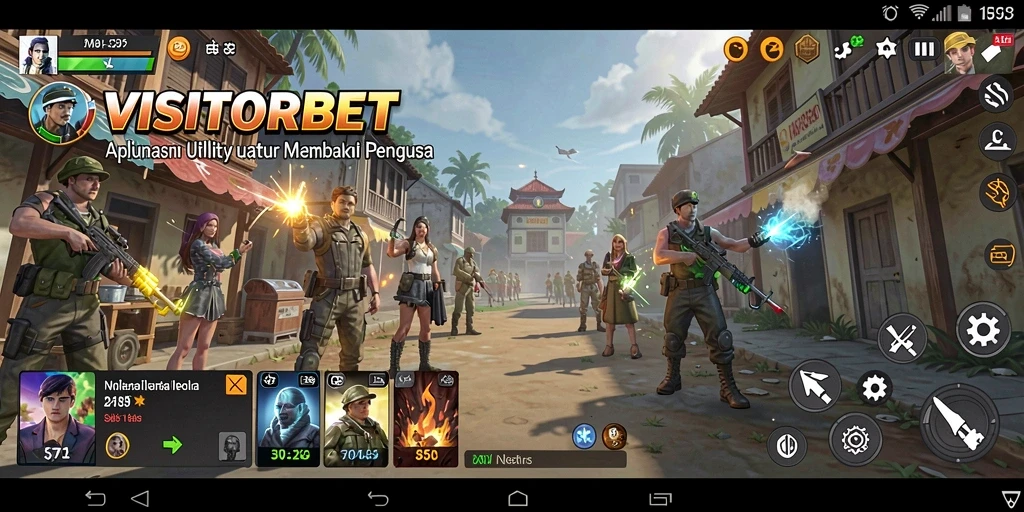 Tampilan antarmuka yang sederhana dan fungsional dari VISITORBET.